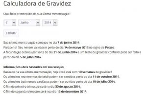 calculadora da gravidez