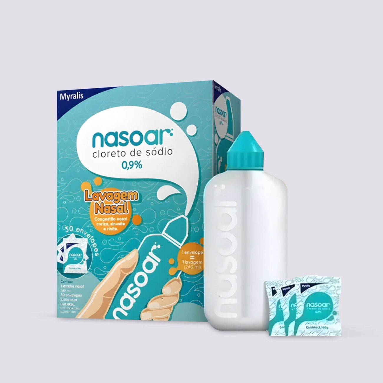 Nasoar - Lavador Nasal - 15 ou 30 Envelopes | Famivita