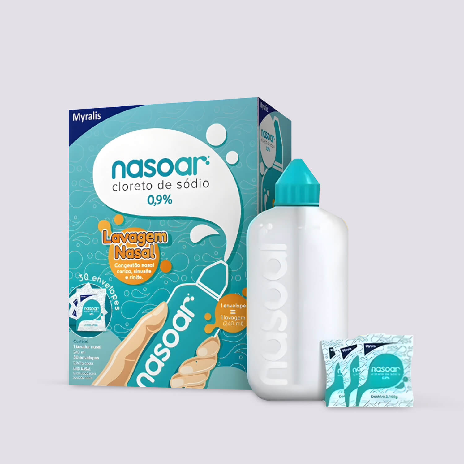Lota para lavagem nasal - NASALJET - 3A Health Care - manual / para adulto