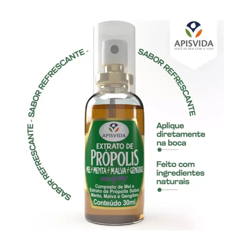 Extrato de Própolis Composto de Mel, Menta e Malva - Imagem 2