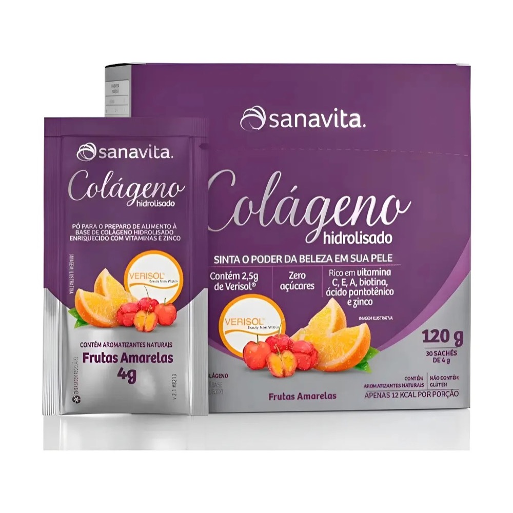 Colágeno Verisol Frutas Amarelas Sanavita - Imagem 3