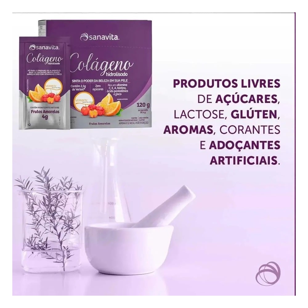 Colágeno Verisol Frutas Amarelas Sanavita - Imagem 4