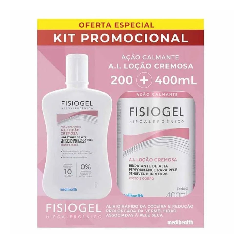 Kit Fisiogel Loção Cremosa